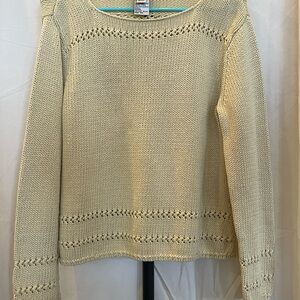 Talbots Women's Butter Yellow Knit Sweater